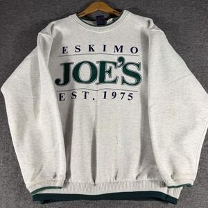 Vintage Eskimo Joes Stillwater OK Crewneck Sweatshirt Grey Size XL Mens